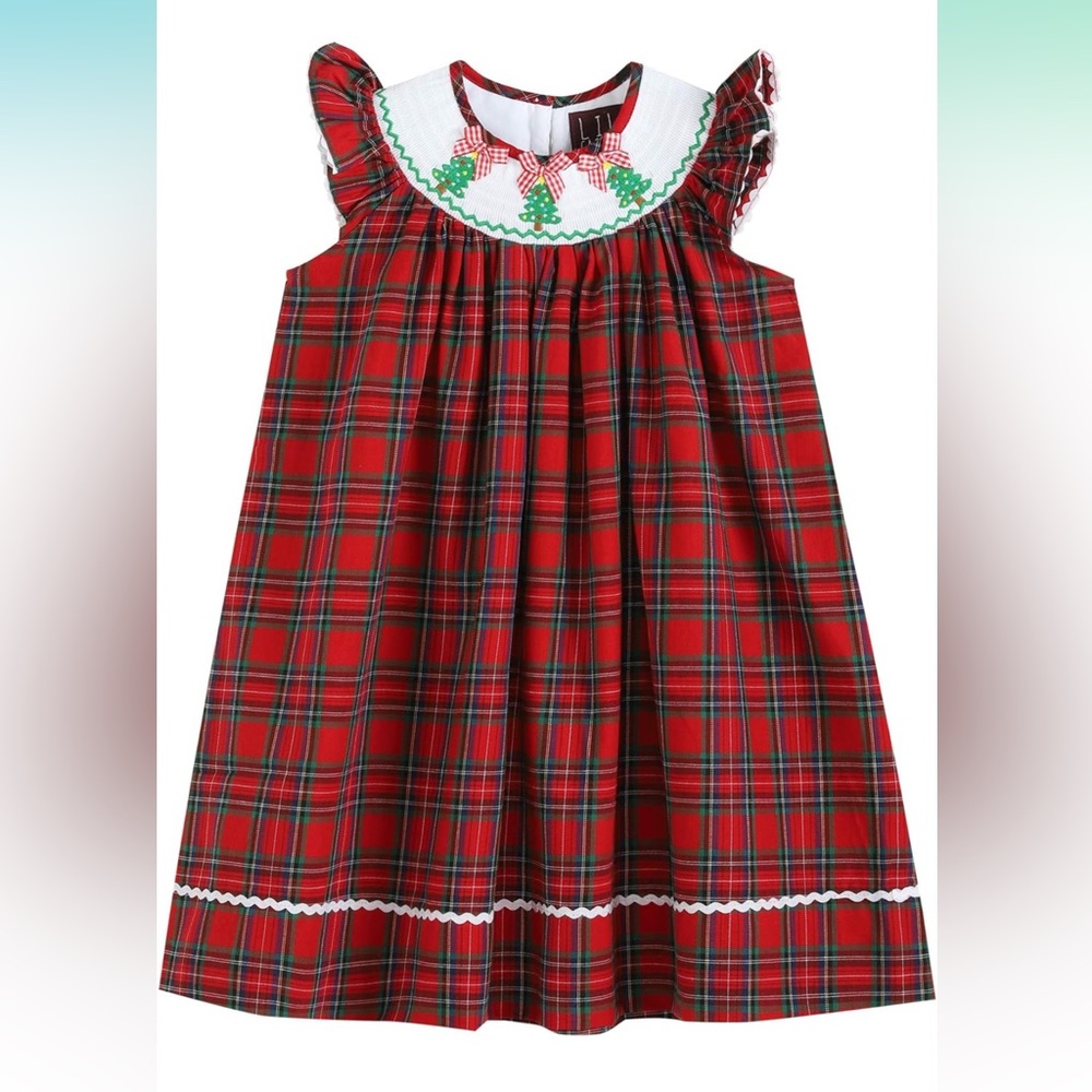 Christmas Tartan Smocked Dress Toddler 🎄